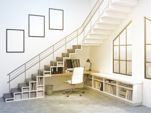 free space under the stairs